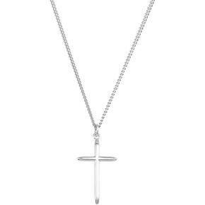 Jewels By Lux 925 Sterling Silver 25x15mm Cross 18" Necklace