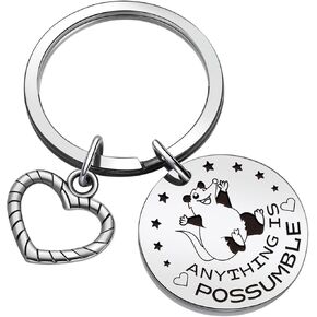 ZQEOU Opossum Mom Key Chain For Grandma Gift Niece Keychain Cousin Keychain Coworkers Gift