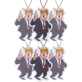 Donald Trump Car Air Freshener 6 Pack Scented With Essential Oils By Fresh Fresheners