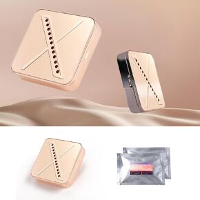 محول معطر هواء تيسلا مصمم للطراز 3 والطراز Y Airvent مزيل الروائح الكريهة للسيارات - ناشر ذهبي وردي مع عبوتين من عبوات رائحة كانتربيري بيلز الحالمة