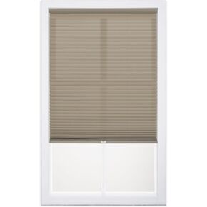 DEZ FURNISHINGS Cordless 1" Light Filtering Cellular Shade, 69.5"W x 48"H, Linen