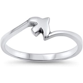 Dove Bird Christian Love Hope Purity Ring .925 Sterling Silver Band Sizes 5-10