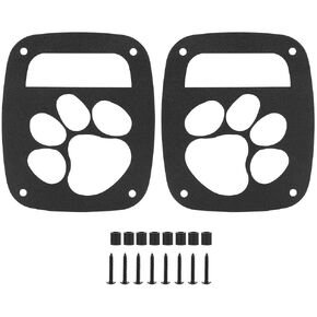 Akozon Taillight Guard Rear Tail Light Cover Bear Styling Fit for Jeep TJ 1997-2006