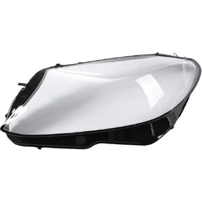 Headlight Lens Cover No.A2059067303 Car Front Left Headlight Headlamp Lense Clear Lens Cover for Mercedes Benz W205 C180 C200 C260L 2015-2018 PC Black Clear