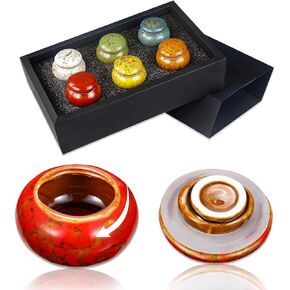 BIYQFCR-US Mini Cremation Urns Cremation Memorial 1.6" with Velvet Bag Six Color Gift Box Mini Cremation Urns Keepsake Urns for Human Ashes Suitable for Human or Pet Ashes