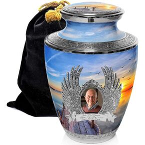 Sunset Cremation Urn for Ashes Adult Male & Female Personalized Cremation Urns for Human Ashes Adult Female Decorative Urns for Ashes - Beautifully Handcrafted Large Urn for Ashes for Women & Men