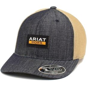 ARIAT Work Patch Baseball Cap - Western Men's Trucker Hat Denim