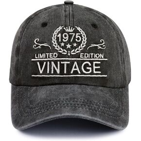 Vintage 21st 30th 40th 50th 60th 70th 80th 90th Hats for Men Women, Adjustable Embroidered Birthday Baseball Cap