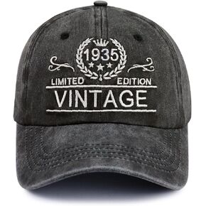 Vintage 21st 30th 40th 50th 60th 70th 80th 90th Hats for Men Women, Adjustable Embroidered Birthday Baseball Cap in Kuwait
