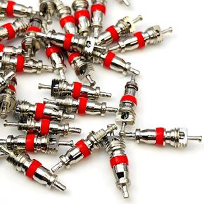 150Pieces Tire Valve Stem Cores,Premium TPMS Safe, Copper Nickel Plated Schrader Valve Cores for Cars, SUVs, Bike and Bicycle, Trucks, Motorcycles and HVAC, Air Conditioning Applications