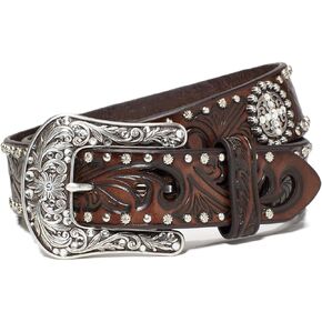 ARIAT Women's Scroll Cutout Concho Nail Belt