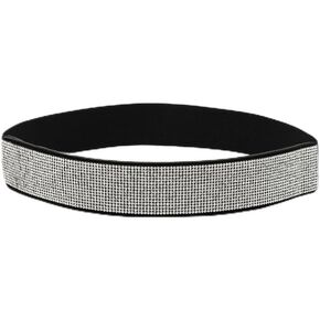 COTIM COYIN Women's Rhinestone Stretchy Waist Belt, Shiny Party Waist Belt