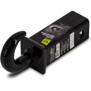 Heavy-Duty 2-Inch Tow Hook with 2x2 Shank - Universal Fit for Standard 2in Receivers | Ideal for Vehicle Recovery & Off-Road Use | Durable Black Powder Coat Finish | Easy Installation