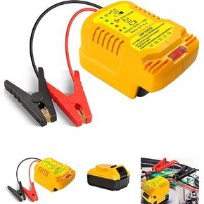 Heavy Duty Battery Jumper Cable Clamps for DeWalt 20v Battery, Convert to Jumper Starter Automotive Booster with 11AWG Cables,Parrot Clips, Power for Quick Charging Connector