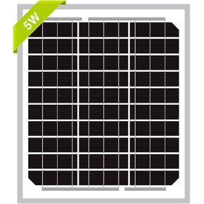 Newpowa 5W(Watts) 12V(Volts) 5W Monocrystalline Solar Panel Battery Maintainer High-Efficiency PV Module Power for Battery Charging of Boat RV Gate Opener Fences