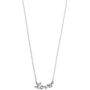 Boma Jewelry Sterling Silver Love Necklace, 16 inches