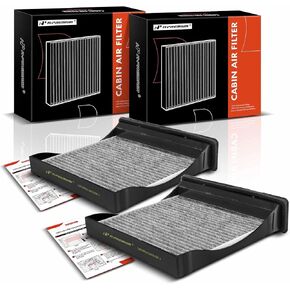 A-Premium 2-PC Cabin Air Filter w/Activated Carbon Compatible with Subaru Model - Crosstrek 2016-2017, Forester 2009-2018, Impreza 2008-2016, WRX 2012-2021, XV Crosstrek 2013-2015 - Behind Glove Box