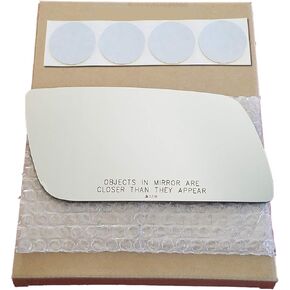 Mirror Glass Replacement + Adhesive Pads for 2009-2012 Ford Flex Passenger Side (2009 2010 2011 2012 09 10 11 12)
