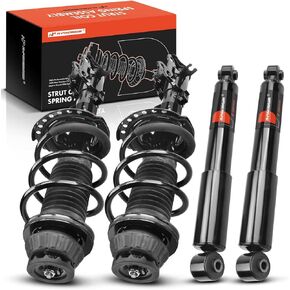 A-Premium Set (4) Front and Rear Complete Shock Absorber Strut & Coil Spring Assembly Compatible with Hyundai Accent 2012 2013 2014 2015 2016 2017, Driver and Passenger Side