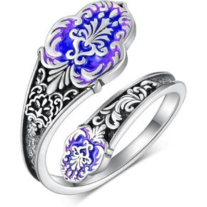Thumb Ring 925 Sterling Silver Flower Spoon Ring Thumb Ring Jewelry Gifts for Women