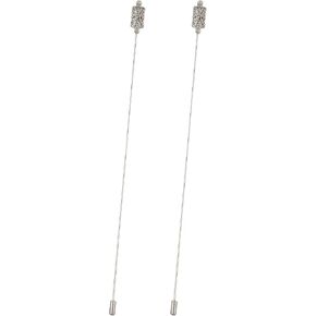 Alilang Antique Vintage Hat Pin Classic Long Handle Geometric Hatpin Stick Lapel Pins for Women, Men, Pack of 2/3