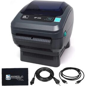 Zebra Label Printer ZD411 (ZD410 Replacement) ZD4A022-D01M00EZ - Direct Zebra Thermal Label Printer w/USB Host, Includes 2.25" X 1.25" Thermal Roll + Power Adapter + USB 2.0 Cable + Microfiber Cloth