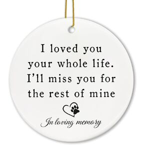 Voatok Dog Memorial Ornament, Dog Memory Ornament, Dog Memorial Christmas Ornament, Dog Memorial Gifts for Loss of Dog, Dog Loss Sympathy Gift, Christmas Decorative Hanging Ornament
