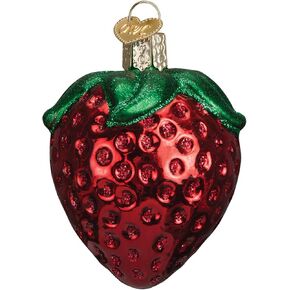 Old World Christmas Ornaments: Sweet Strawberry Glass Blown Ornaments for Christmas Tree (28053)