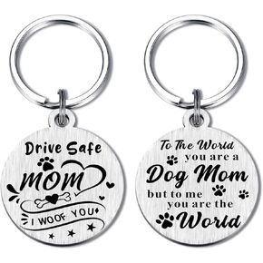 Alotozo Dog Mom Mothers Day Keychian - هدايا I Woof You Dog Mom - سلاسل مفاتيح لعيد الميلاد وعيد الشكر للمرأة الكلبة in Kuwait
