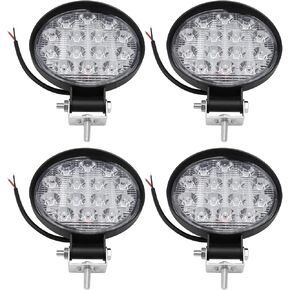 UOIENRT 4 Pcs 42W LED Work Light, 4.5in Led Round Light Bar Off-Road Lights Replacement for Trucks Off-Road Vehicle ATV SUV UTV 4WD Jeep Boat Tractor