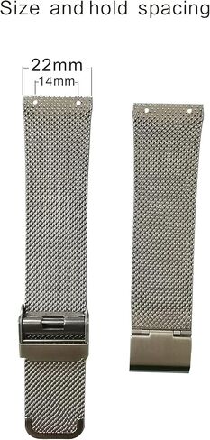 NZZXTO Replacement Watch Band for Skagen Unisex Watch with Screw slim strap 22mm-20mm (hole spacing 14MM) in Kuwait