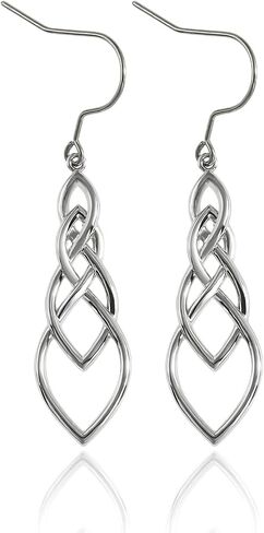 Pure Titanium Earring Hook For Sensitive Ear Fashion Jewelry Copper Celtic Good Luck Knot/CZ Cross/Heart Birthstone Crystal Drop Earrings For Women in Kuwait