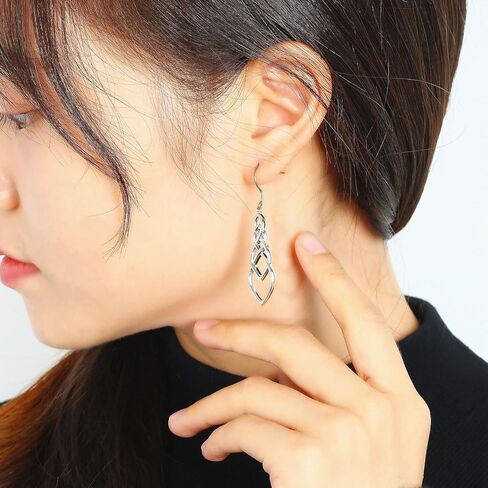 Pure Titanium Earring Hook For Sensitive Ear Fashion Jewelry Copper Celtic Good Luck Knot/CZ Cross/Heart Birthstone Crystal Drop Earrings For Women in Kuwait