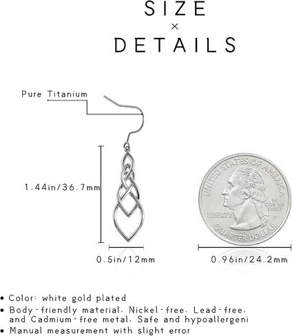 Pure Titanium Earring Hook For Sensitive Ear Fashion Jewelry Copper Celtic Good Luck Knot/CZ Cross/Heart Birthstone Crystal Drop Earrings For Women in Kuwait