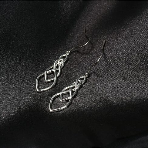Pure Titanium Earring Hook For Sensitive Ear Fashion Jewelry Copper Celtic Good Luck Knot/CZ Cross/Heart Birthstone Crystal Drop Earrings For Women in Kuwait