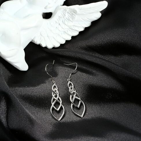 Pure Titanium Earring Hook For Sensitive Ear Fashion Jewelry Copper Celtic Good Luck Knot/CZ Cross/Heart Birthstone Crystal Drop Earrings For Women in Kuwait