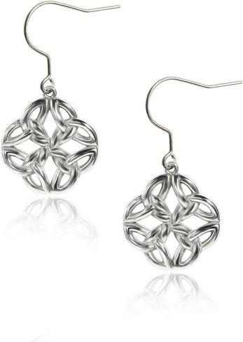 Pure Titanium Earring Hook For Sensitive Ear Fashion Jewelry Copper Celtic Good Luck Knot/CZ Cross/Heart Birthstone Crystal Drop Earrings For Women in Kuwait