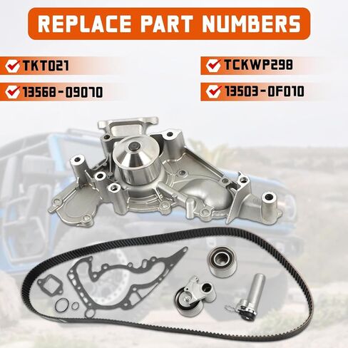 مجموعة حزام التوقيت مع مضخة مياه تناسب 1998-2007 LandCruiser Sequoia Tundra 4Runner 4.7L V8 رمز Eng: 2UZFE، لـ 1998-2000 Lexus-LS400 SC400 GS400 GX470 LX470 4.7L V8 رمز Eng: 1UZFE in Kuwait