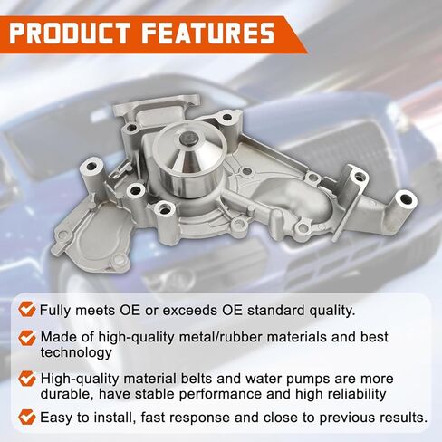 مجموعة حزام التوقيت مع مضخة مياه تناسب 1998-2007 LandCruiser Sequoia Tundra 4Runner 4.7L V8 رمز Eng: 2UZFE، لـ 1998-2000 Lexus-LS400 SC400 GS400 GX470 LX470 4.7L V8 رمز Eng: 1UZFE in Kuwait
