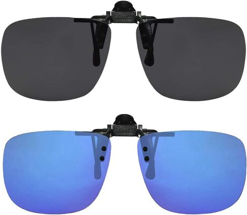 Success Eyewear Clip On Sunglasses Flip Up Polarized Sunglasses Clip onto Eyeglasses Over Prescription Glasses Case Included in Kuwait