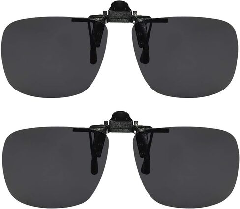 Success Eyewear Clip On Sunglasses Flip Up Polarized Sunglasses Clip onto Eyeglasses Over Prescription Glasses Case Included in Kuwait