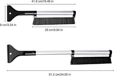 Qisan 16"-24" Snow Brush and Ice Scrapers for Car Windshield Cleaning, Extendable Ice Scraper with Foam Grip | Snow Brush for Car Accessories | Truck Snow Brush | Windshield Snow Remover in Saudi Arabia