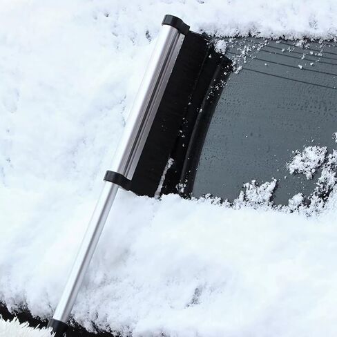 Qisan 16"-24" Snow Brush and Ice Scrapers for Car Windshield Cleaning, Extendable Ice Scraper with Foam Grip | Snow Brush for Car Accessories | Truck Snow Brush | Windshield Snow Remover in Saudi Arabia