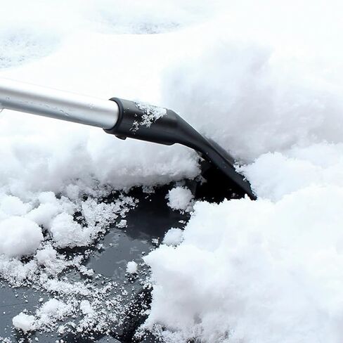 Qisan 16"-24" Snow Brush and Ice Scrapers for Car Windshield Cleaning, Extendable Ice Scraper with Foam Grip | Snow Brush for Car Accessories | Truck Snow Brush | Windshield Snow Remover in Saudi Arabia
