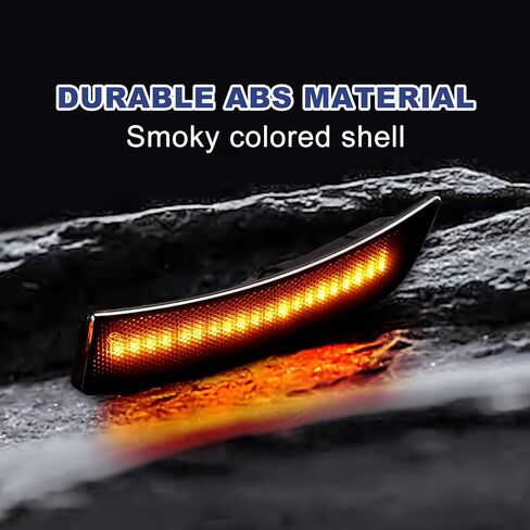 KUNGKIC For Toyota GR86 Subaru BRZ 2021 2022 2023 2024 LED Turn Signal Brake Parking Side Marker Light Daytime Running Waterproof Sequential Blink Sport Style Extend Decoration Accessories Black Lens in Kuwait
