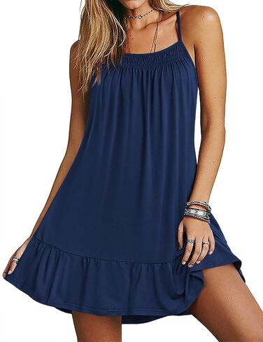 Ekouaer Nightgowns for Women Spaghetti Strap Night Gown Sleeveless Sleep Dress Chemise Sleepwear in Saudi Arabia