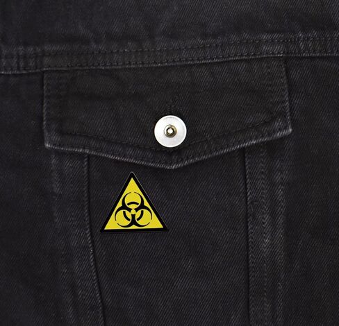 Biohazard Safety Warning Hard Enamel Pin in Saudi Arabia