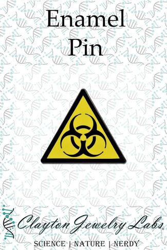 Biohazard Safety Warning Hard Enamel Pin in Saudi Arabia