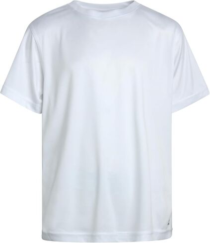 RBX Boys' Athletic T-Shirt - 2 Pack Active Performance Dry-Fit Sports Tee (Size 4-16), Size 10-12, White/Grey in Kuwait