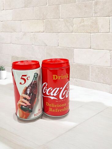 The Tin Box Company Coca Cola Salt and Pepper Set with Holder, Red (776817-12) in Saudi Arabia